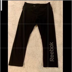 Reebok Black Cropped Exercise Pants